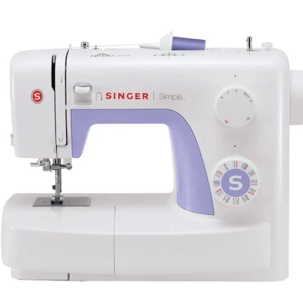 Singer Simple 3232 Sewing Machine W/ Pedal, Extras, Cover- Free Arm 32 Stitches